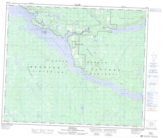 Marilla Topographic Paper Map 093F12 at 1:50,000 scale