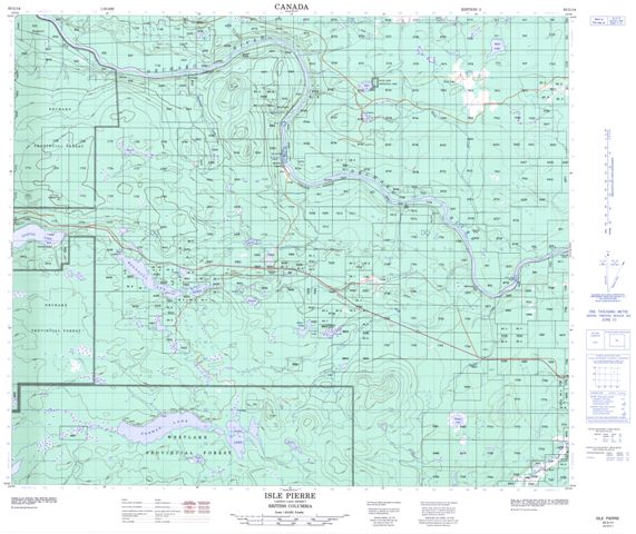 Isle Pierre Topographic Paper Map 093G14 at 1:50,000 scale