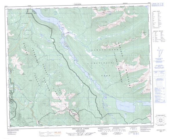 Spectacle Lakes Topographic Paper Map 093H03 at 1:50,000 scale