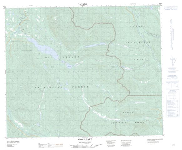 Stony Lake Topographic Paper Map 093H05 at 1:50,000 scale