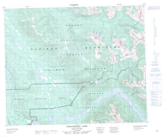 Indianpoint Lake Topographic Paper Map 093H06 at 1:50,000 scale