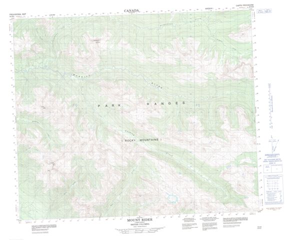 Mount Rider Topographic Paper Map 093H09 at 1:50,000 scale