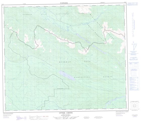 Otter Creek Topographic Paper Map 093I05 at 1:50,000 scale
