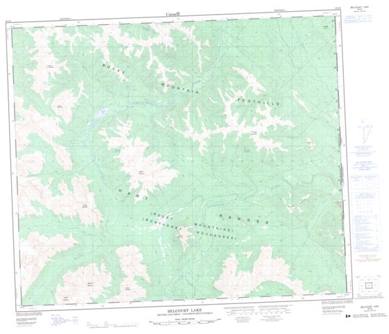 Belcourt Lake Topographic Paper Map 093I08 at 1:50,000 scale
