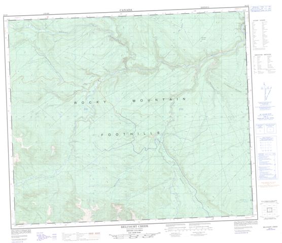 Belcourt Creek Topographic Paper Map 093I09 at 1:50,000 scale