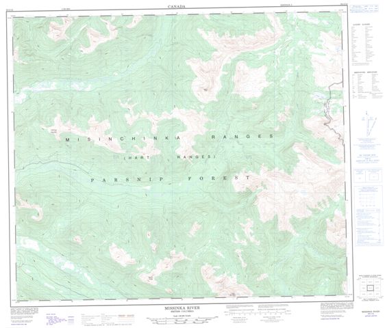 Missinka River Topographic Paper Map 093I12 at 1:50,000 scale