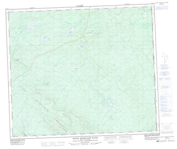 South Redwillow River Topographic Paper Map 093I16 at 1:50,000 scale