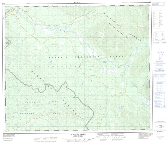 Hominka River Topographic Paper Map 093J09 at 1:50,000 scale