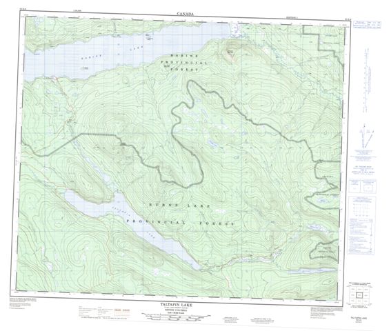 Taltapin Lake Topographic Paper Map 093K06 at 1:50,000 scale
