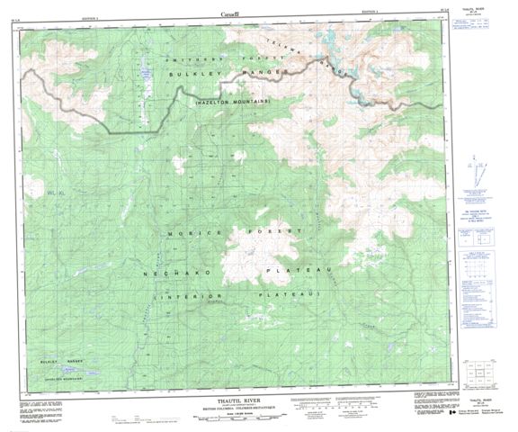 Thautil River Topographic Paper Map 093L06 at 1:50,000 scale