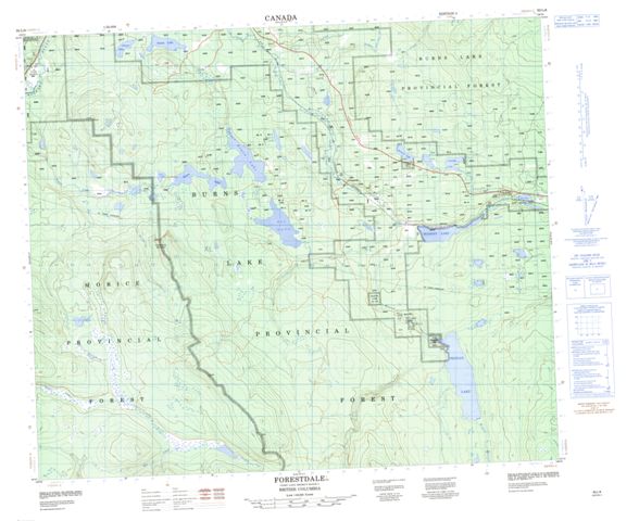 Forestdale Topographic Paper Map 093L08 at 1:50,000 scale