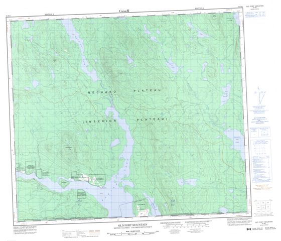 Old Fort Mountain Topographic Paper Map 093M01 at 1:50,000 scale