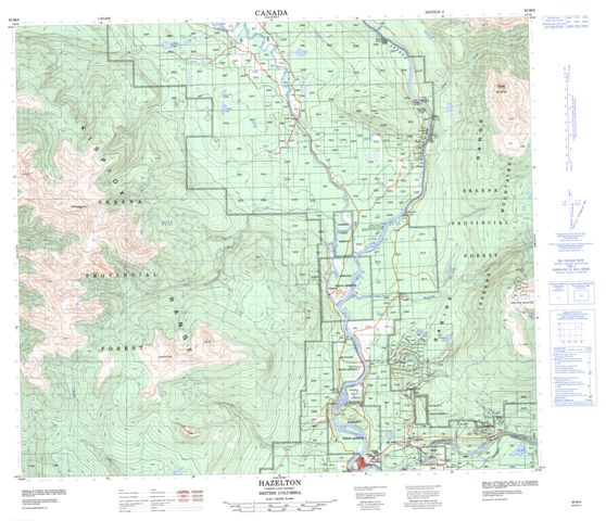 Hazelton Topographic Paper Map 093M05 at 1:50,000 scale