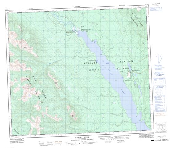 Bulkley House Topographic Paper Map 093M09 at 1:50,000 scale