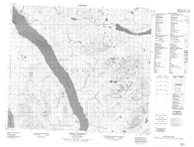 Takla Landing Topographic Paper Map 093N05 at 1:50,000 scale