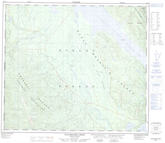 Blackwater Creek Topographic Paper Map 093O12 at 1:50,000 scale