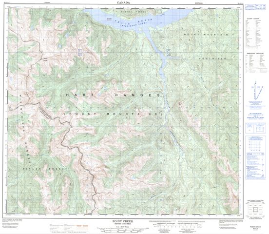 Point Creek Topographic Paper Map 093O14 at 1:50,000 scale