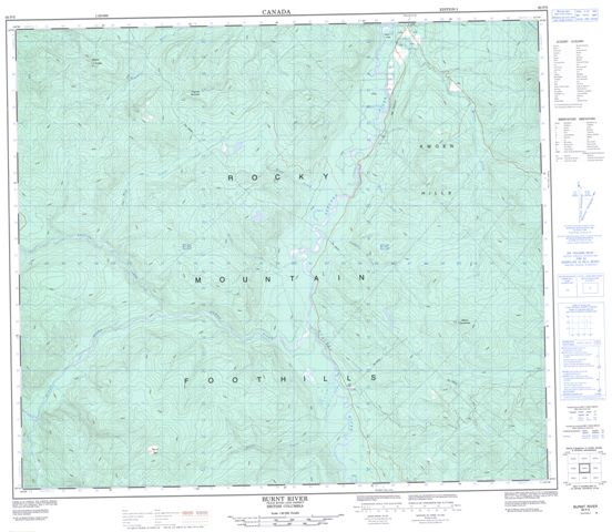 Burnt River Topographic Paper Map 093P05 at 1:50,000 scale