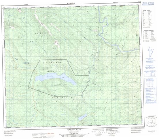 Gwillim Lake Topographic Paper Map 093P06 at 1:50,000 scale