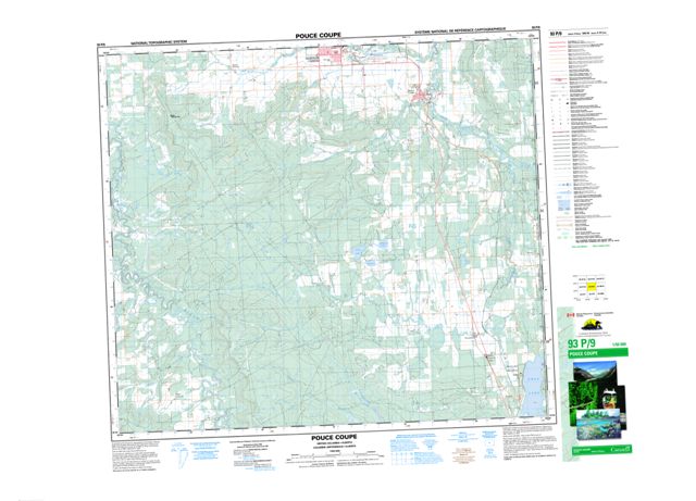 Pouce Coupe Topographic Paper Map 093P09 at 1:50,000 scale
