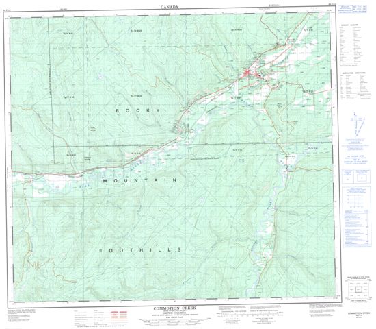 Commotion Creek Topographic Paper Map 093P12 at 1:50,000 scale