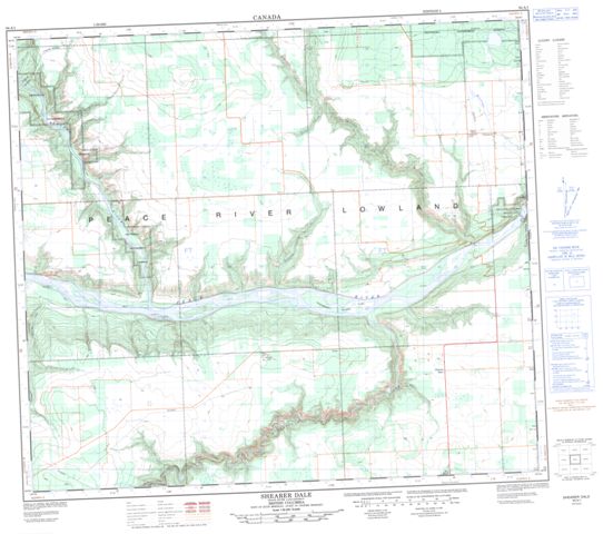 Shearer Dale Topographic Paper Map 094A01 at 1:50,000 scale