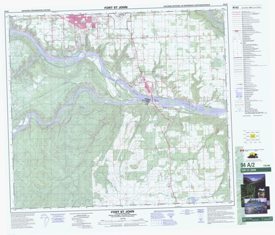 Fort St John Topographic Paper Map 094A02 at 1:50,000 scale