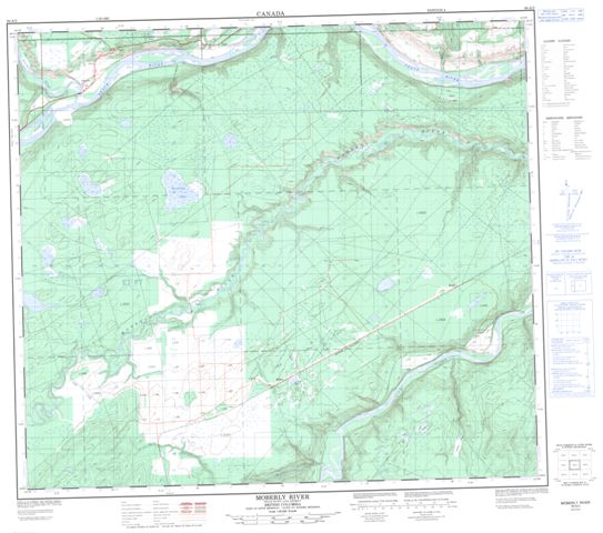 Moberly River Topographic Paper Map 094A03 at 1:50,000 scale