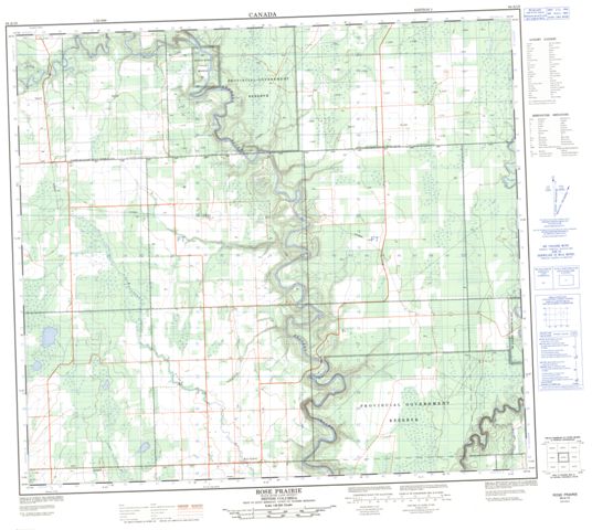 Rose Prairie Topographic Paper Map 094A10 at 1:50,000 scale
