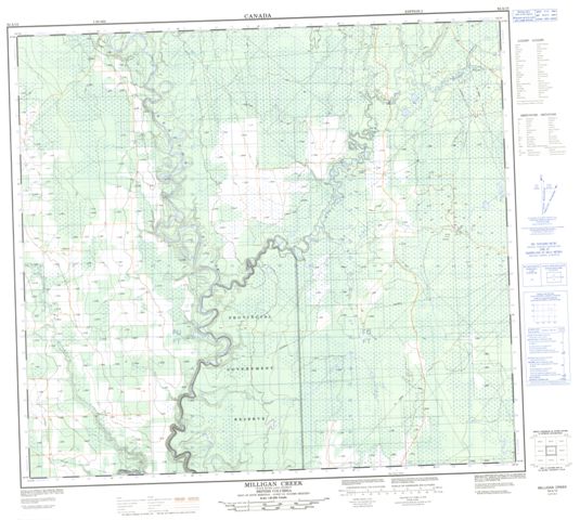 Milligan Creek Topographic Paper Map 094A15 at 1:50,000 scale