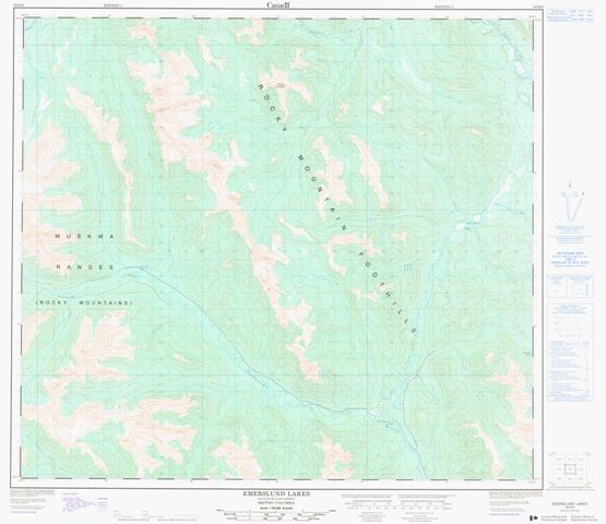 Emerslund Lakes Topographic Paper Map 094B06 at 1:50,000 scale