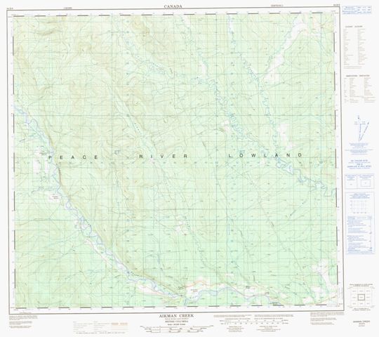 Aikman Creek Topographic Paper Map 094B09 at 1:50,000 scale