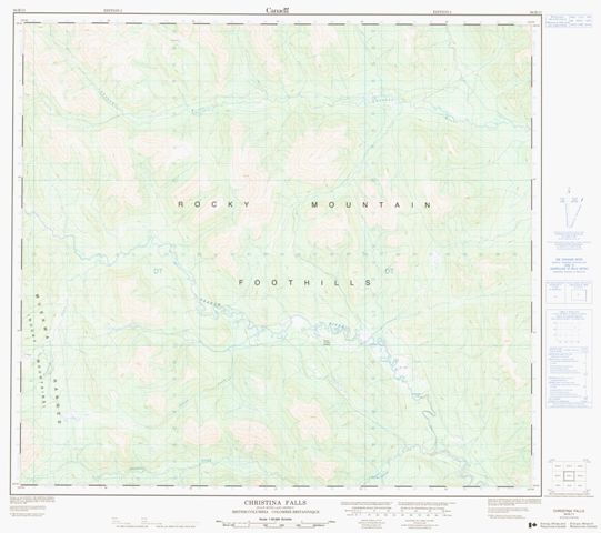 Christina Falls Topographic Paper Map 094B11 at 1:50,000 scale