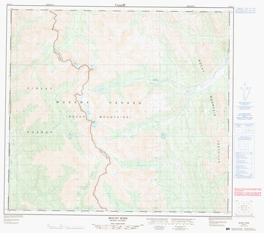 Mount Robb Topographic Paper Map 094B13 at 1:50,000 scale