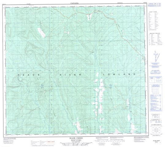 Blair Creek Topographic Paper Map 094B16 at 1:50,000 scale