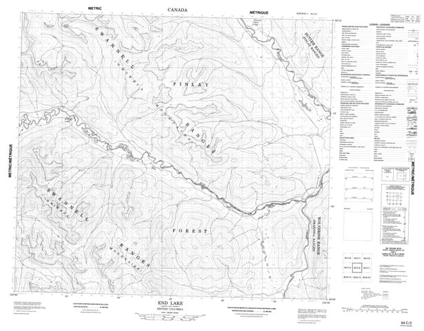 End Lake Topographic Paper Map 094C02 at 1:50,000 scale