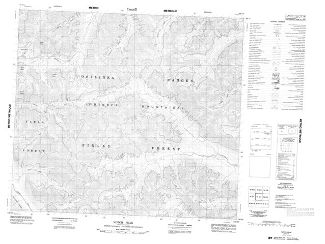 Notch Peak Topographic Paper Map 094C04 at 1:50,000 scale