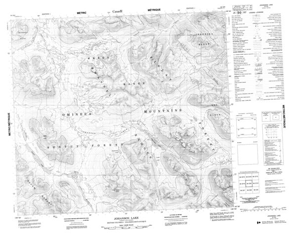 Johanson Lake Topographic Paper Map 094D09 at 1:50,000 scale