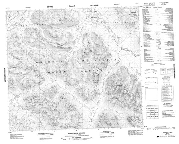 Moosevale Creek Topographic Paper Map 094D10 at 1:50,000 scale