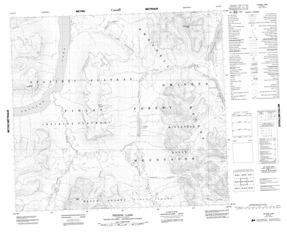 Thorne Lake Topographic Paper Map 094D15 at 1:50,000 scale