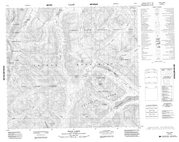 Stalk Lakes Topographic Paper Map 094E04 at 1:50,000 scale