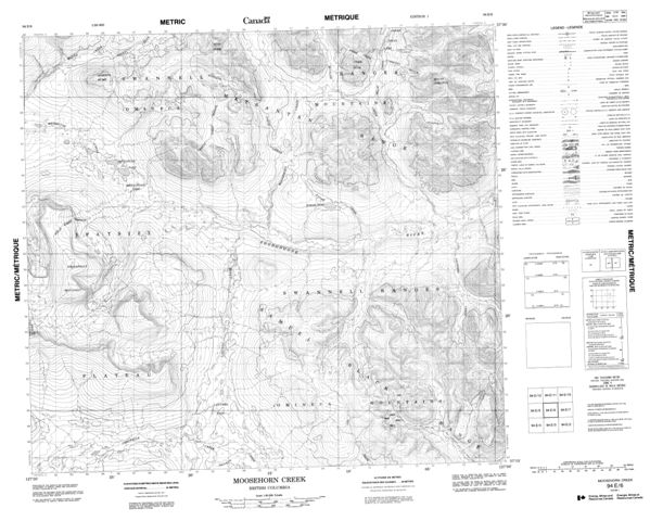 Moosehorn Creek Topographic Paper Map 094E06 at 1:50,000 scale