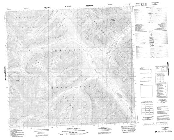 Mount Bower Topographic Paper Map 094E08 at 1:50,000 scale