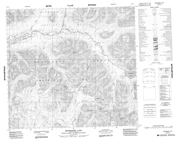 Moosehorn Lake Topographic Paper Map 094E11 at 1:50,000 scale