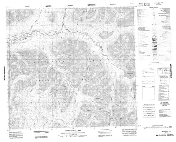 Moosehorn Lake Topographic Paper Map 094E11 at 1:50,000 scale