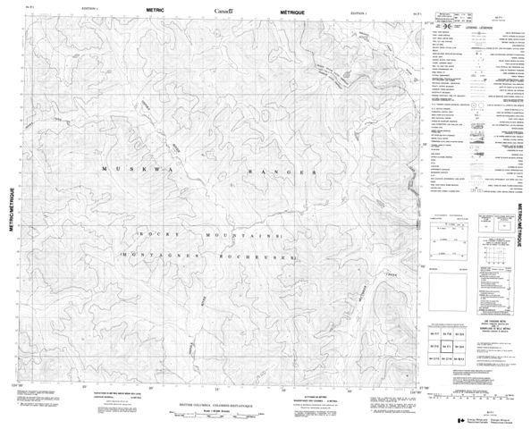 No Title Topographic Paper Map 094F01 at 1:50,000 scale