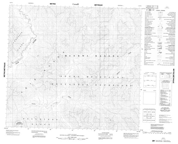 No Title Topographic Paper Map 094F02 at 1:50,000 scale