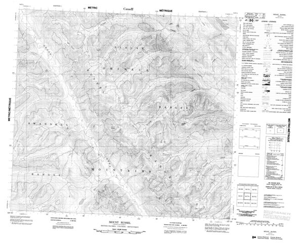Mount Russel Topographic Paper Map 094F04 at 1:50,000 scale