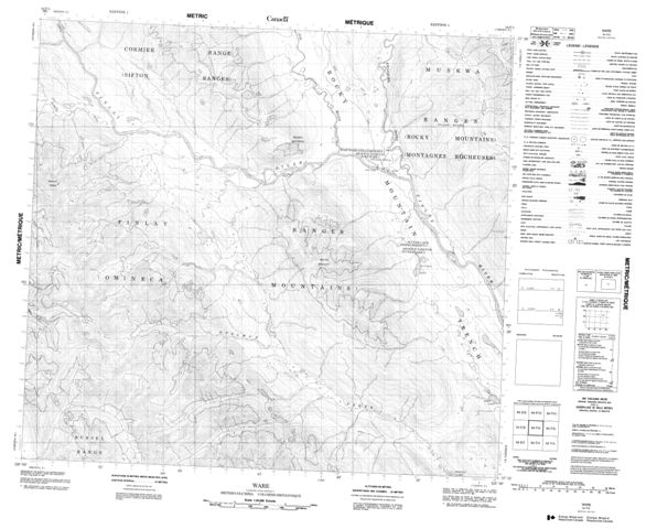 Ware Topographic Paper Map 094F05 at 1:50,000 scale