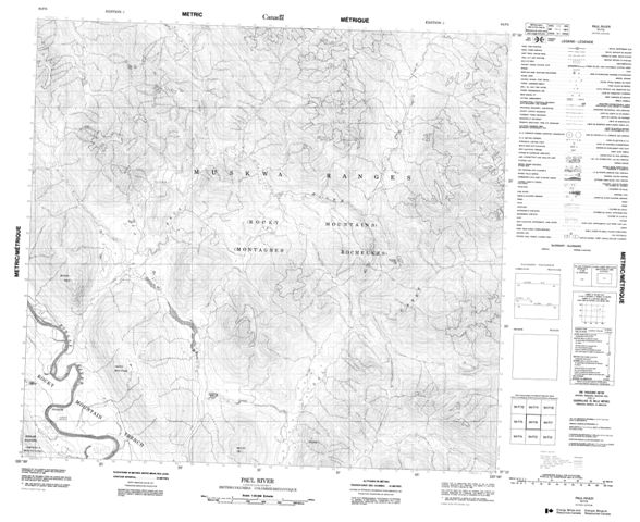 Paul River Topographic Paper Map 094F06 at 1:50,000 scale